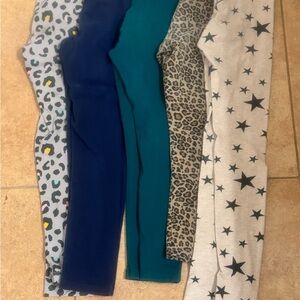 Five pair of girls leggings